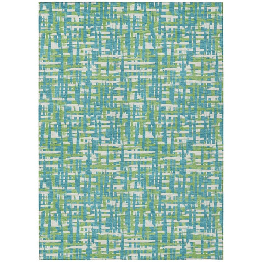 Zarifa Teal Washable Indoor - Outdoor Rug - LOOMLAN - LOOMLAN Rugs - Outdoor Rugs