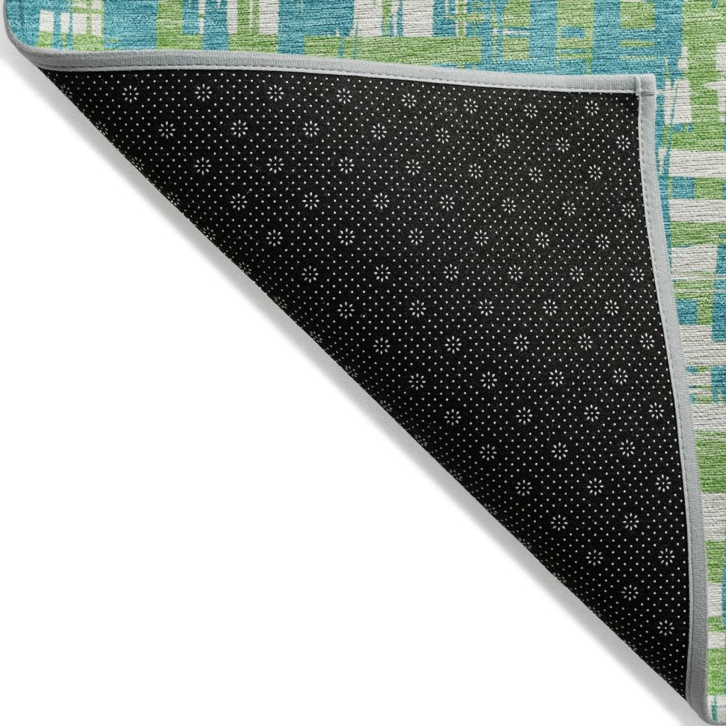 Zarifa Teal Washable Indoor - Outdoor Rug - LOOMLAN - LOOMLAN Rugs - Outdoor Rugs