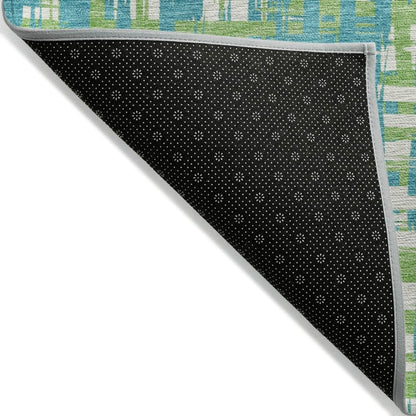 Zarifa Teal Washable Indoor - Outdoor Rug - LOOMLAN - LOOMLAN Rugs - Outdoor Rugs