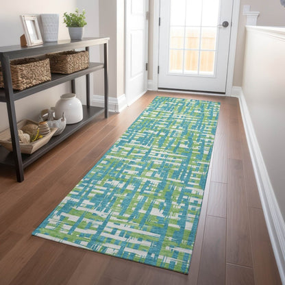 Zarifa Teal Washable Indoor - Outdoor Rug - LOOMLAN - LOOMLAN Rugs - Outdoor Rugs