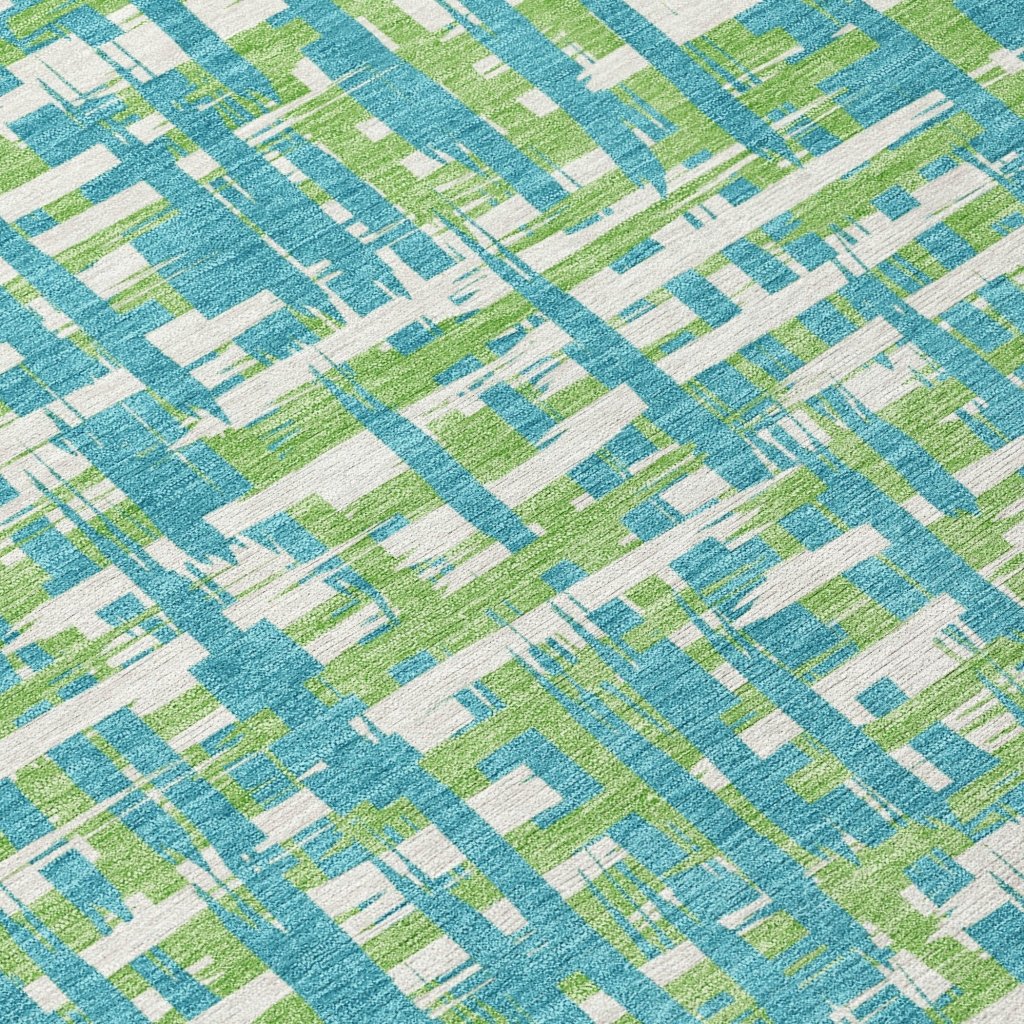 Zarifa Teal Washable Indoor - Outdoor Rug - LOOMLAN - LOOMLAN Rugs - Outdoor Rugs