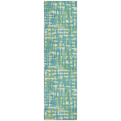 Zarifa Teal Washable Indoor - Outdoor Rug - LOOMLAN - LOOMLAN Rugs - Outdoor Rugs
