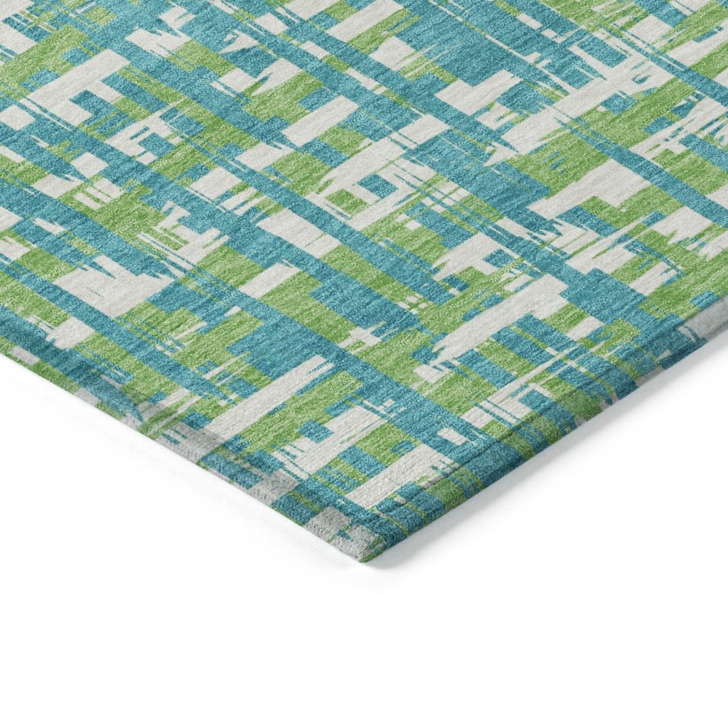 Zarifa Teal Washable Indoor - Outdoor Rug - LOOMLAN - LOOMLAN Rugs - Outdoor Rugs