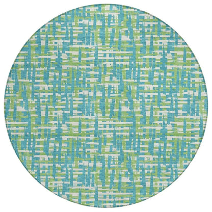 Zarifa Teal Washable Indoor-Outdoor Rug