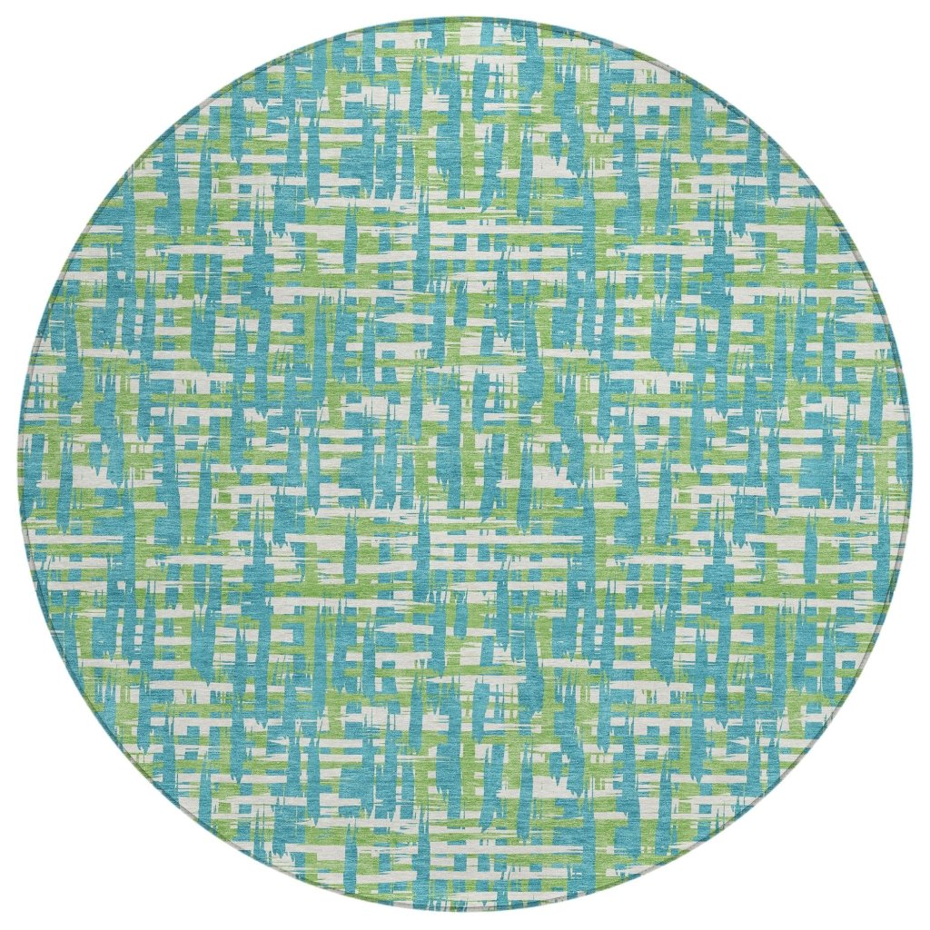 Zarifa Teal Washable Indoor - Outdoor Rug - LOOMLAN - LOOMLAN Rugs - Outdoor Rugs