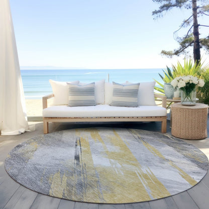 LOOMLAN Rugs Zarinae Gold Washable Indoor-Outdoor Rug