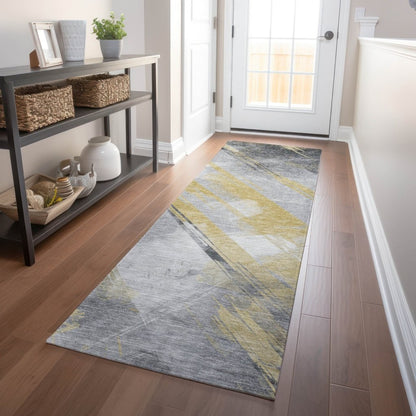 LOOMLAN Rugs Zarinae Gold Washable Indoor-Outdoor Rug