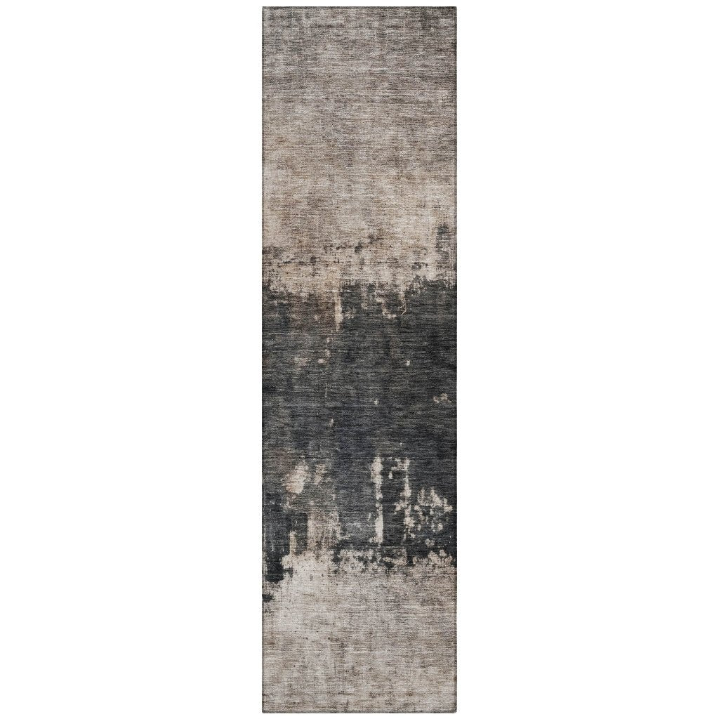 LOOMLAN Rugs Zehara Brown Washable Indoor-Outdoor Rug