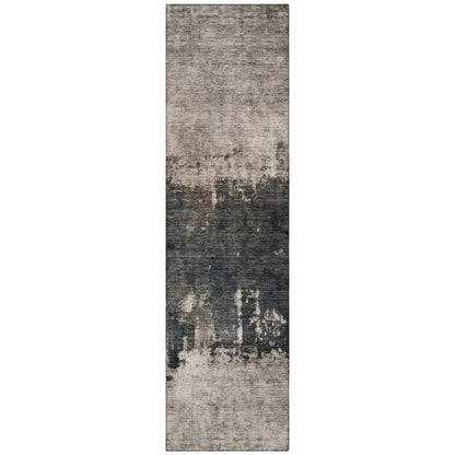 LOOMLAN Rugs Zehara Brown Washable Indoor-Outdoor Rug