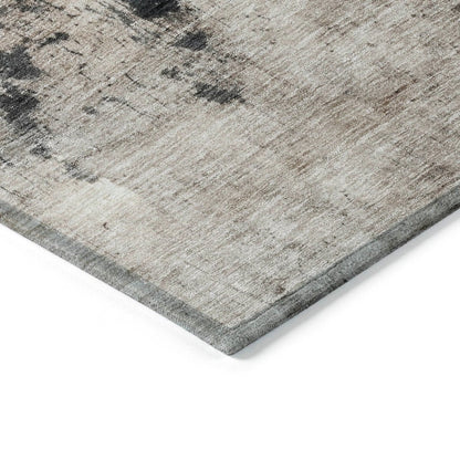 LOOMLAN Rugs Zehara Brown Washable Indoor-Outdoor Rug