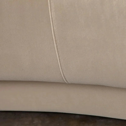 Zelda Light Camel Performance Velvet Curved Sofa