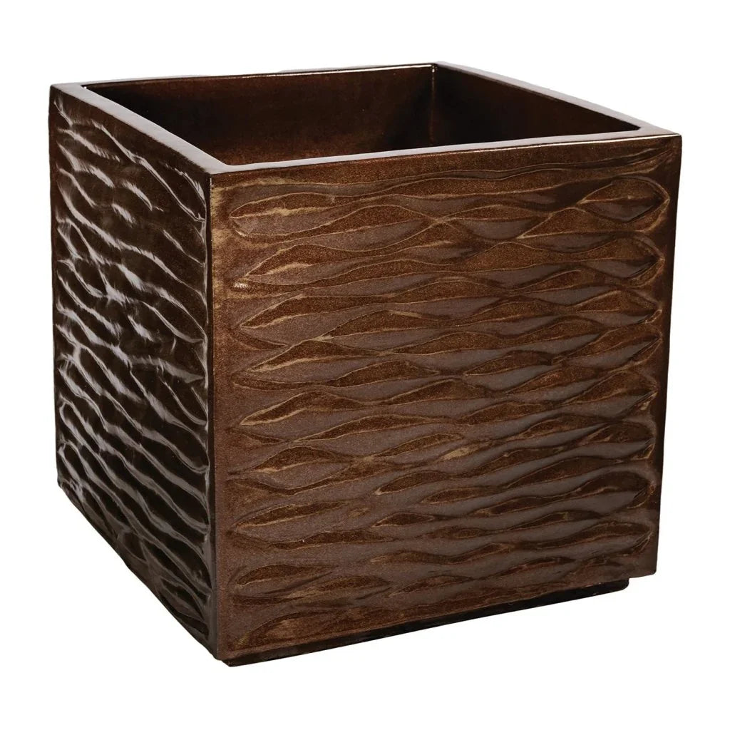 Zen Ceramic Glazed Patio Planter (Set Of 2) - LOOMLAN - Seasonal Living - Outdoor Accessories