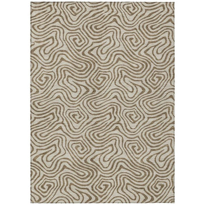 LOOMLAN Rugs Zena Beige Washable Indoor-Outdoor Rug