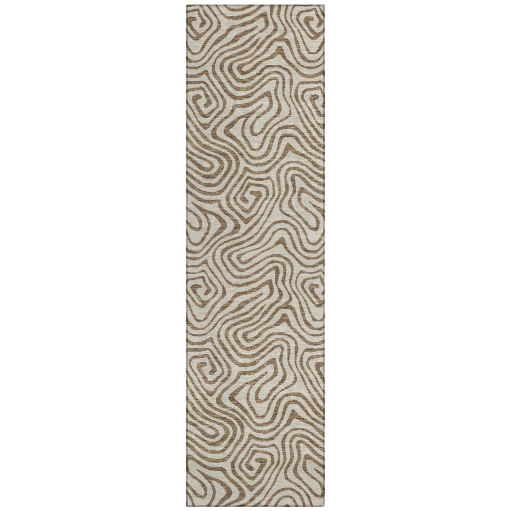LOOMLAN Rugs Zena Beige Washable Indoor-Outdoor Rug