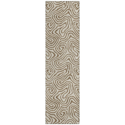 LOOMLAN Rugs Zena Beige Washable Indoor-Outdoor Rug