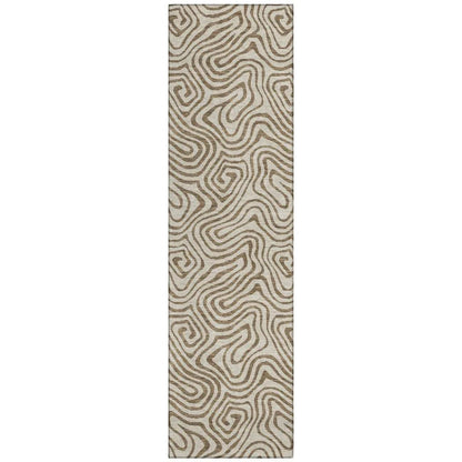 LOOMLAN Rugs Zena Beige Washable Indoor-Outdoor Rug