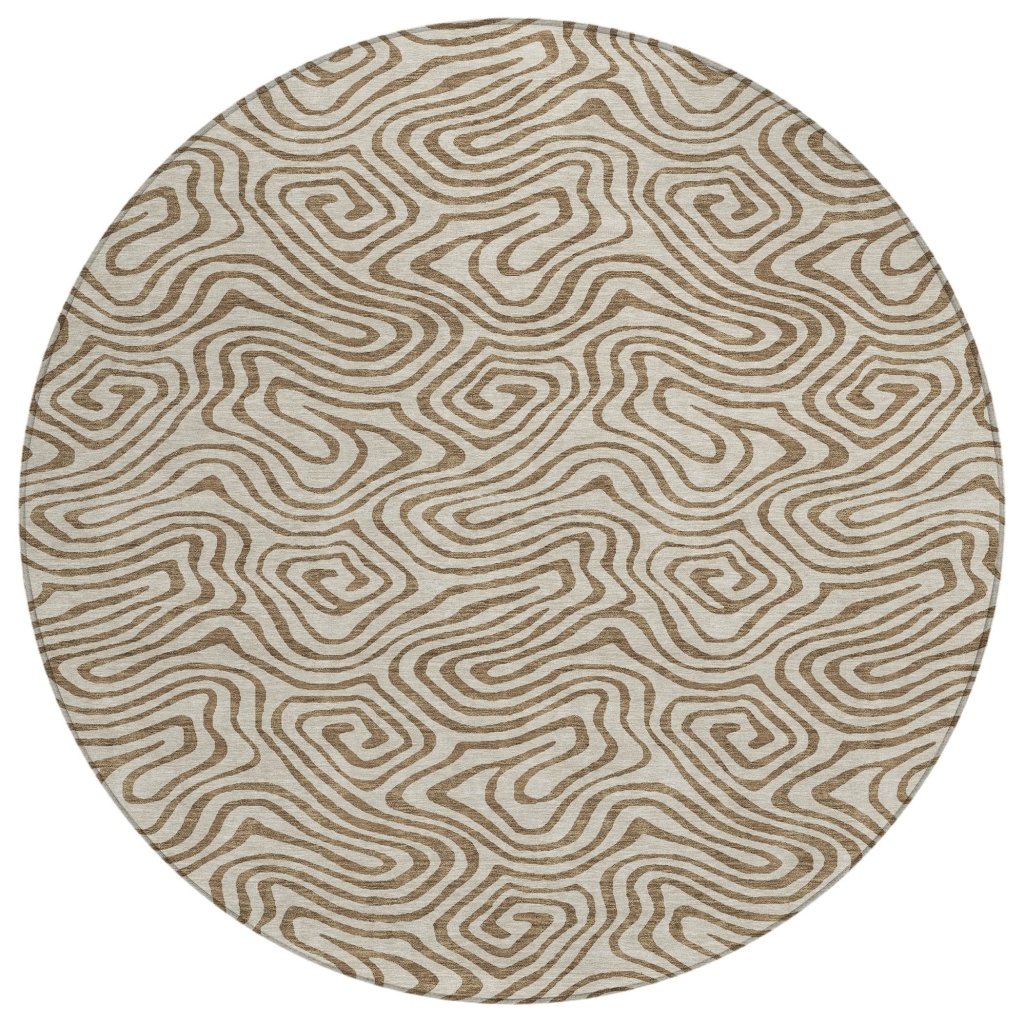 LOOMLAN Rugs Zena Beige Washable Indoor-Outdoor Rug