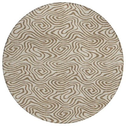 LOOMLAN Rugs Zena Beige Washable Indoor-Outdoor Rug