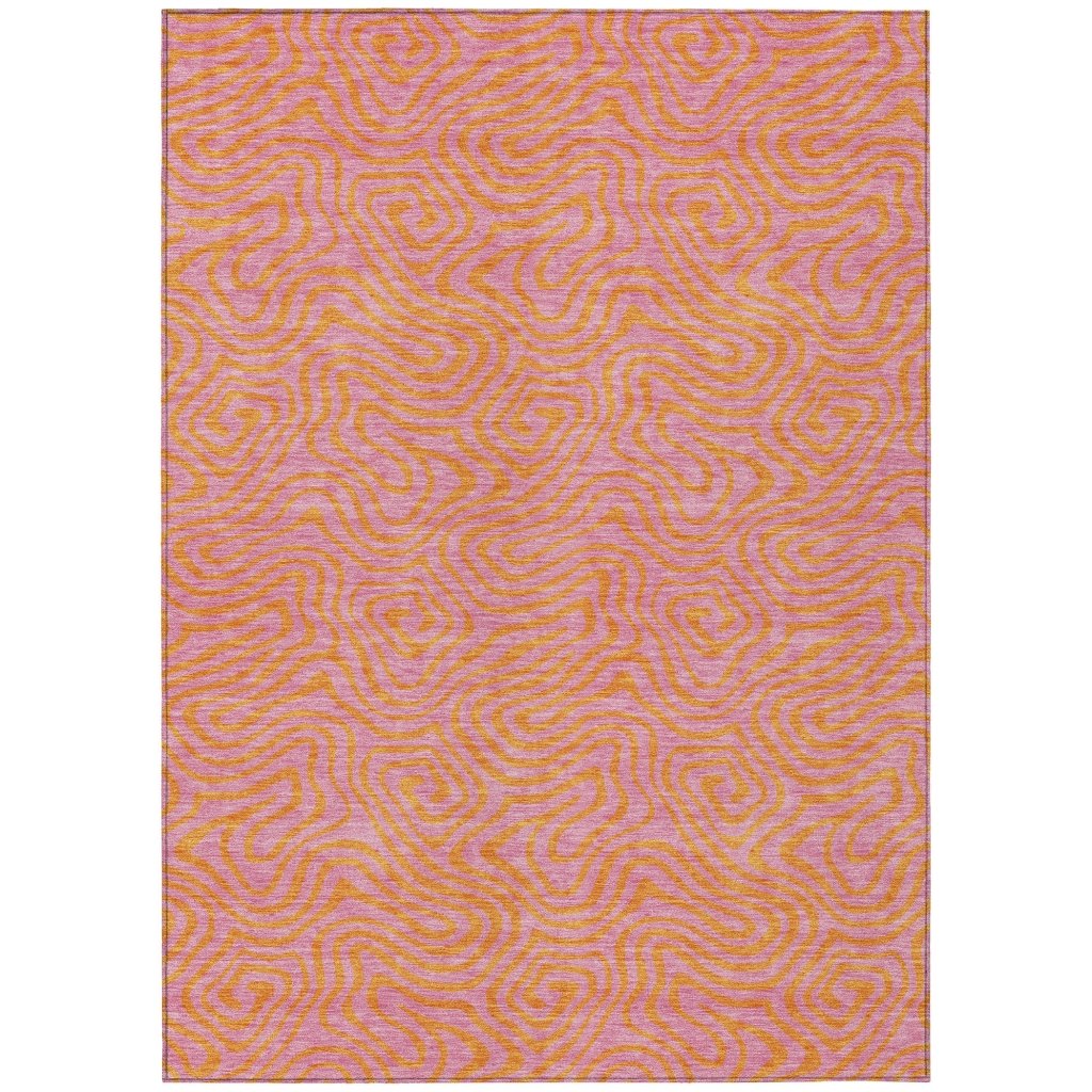 Zena Pink Washable Indoor - Outdoor Rug - LOOMLAN - LOOMLAN Rugs - Outdoor Rugs