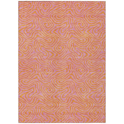 Zena Pink Washable Indoor-Outdoor Rug