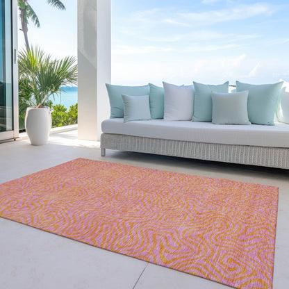 Zena Pink Washable Indoor - Outdoor Rug - LOOMLAN - LOOMLAN Rugs - Outdoor Rugs