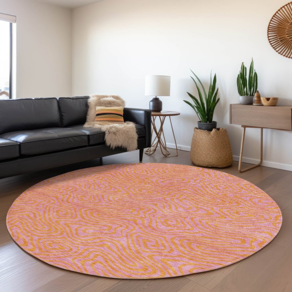 Zena Pink Washable Indoor - Outdoor Rug - LOOMLAN - LOOMLAN Rugs - Outdoor Rugs