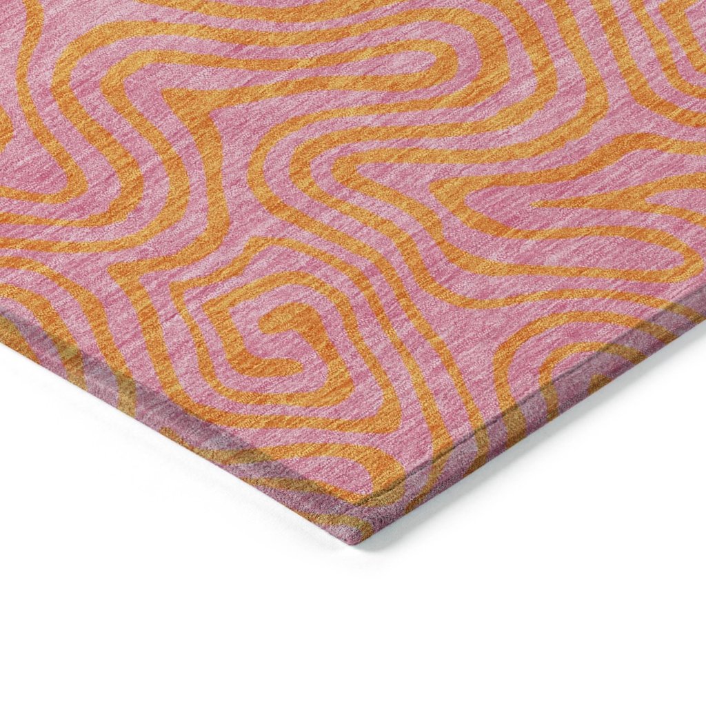 Zena Pink Washable Indoor - Outdoor Rug - LOOMLAN - LOOMLAN Rugs - Outdoor Rugs