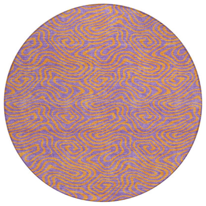 LOOMLAN Rugs Zena Purple Washable Indoor-Outdoor Rug