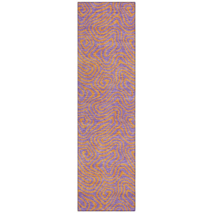 LOOMLAN Rugs Zena Purple Washable Indoor-Outdoor Rug