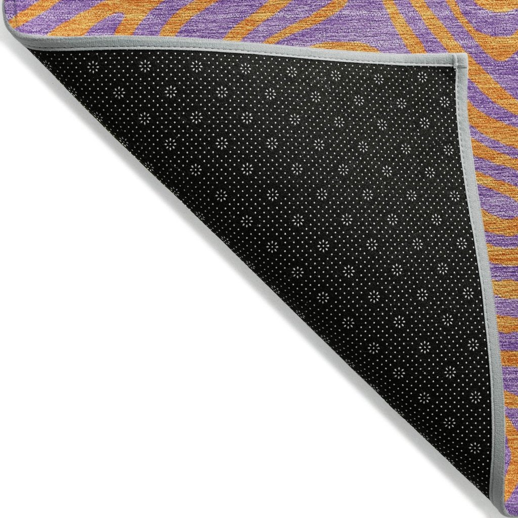 LOOMLAN Rugs Zena Purple Washable Indoor-Outdoor Rug
