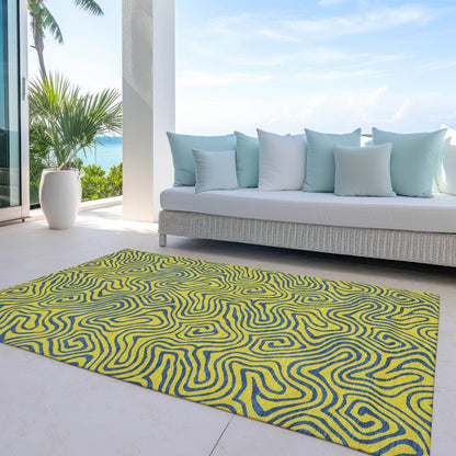LOOMLAN Rugs Zena Yellow Washable Indoor-Outdoor Rug