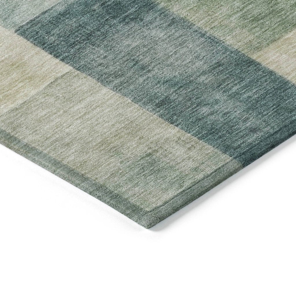 LOOMLAN Rugs Zenia Blue Washable Indoor-Outdoor Rug
