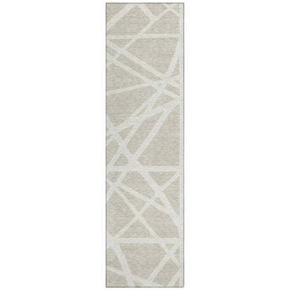 LOOMLAN Rugs Zephina Beige Washable Indoor-Outdoor Rug