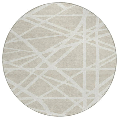 LOOMLAN Rugs Zephina Beige Washable Indoor-Outdoor Rug
