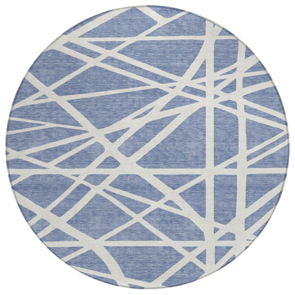 LOOMLAN Rugs Zephina Denim Washable Indoor-Outdoor Rug