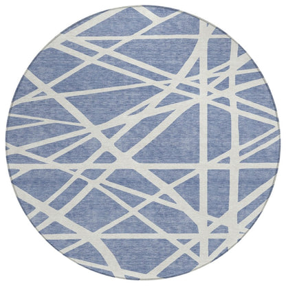 LOOMLAN Rugs Zephina Denim Washable Indoor-Outdoor Rug