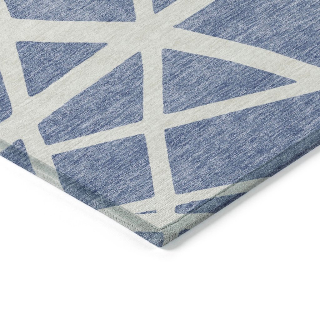 LOOMLAN Rugs Zephina Denim Washable Indoor-Outdoor Rug