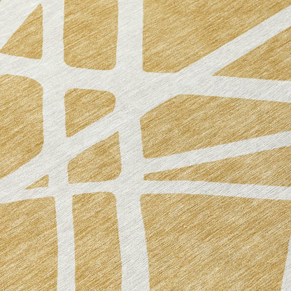 LOOMLAN Rugs Zephina Gold Washable Indoor-Outdoor Rug