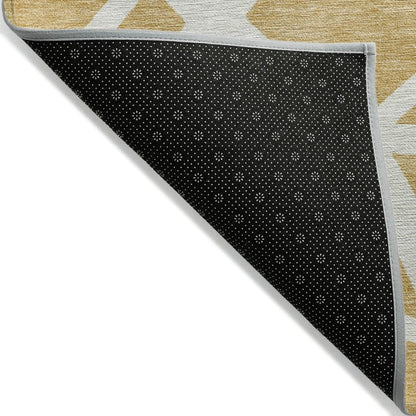 LOOMLAN Rugs Zephina Gold Washable Indoor-Outdoor Rug