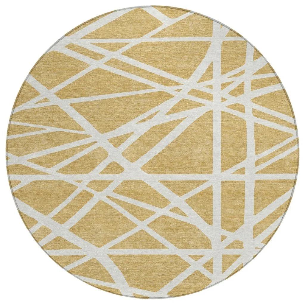 LOOMLAN Rugs Zephina Gold Washable Indoor-Outdoor Rug