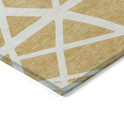 LOOMLAN Rugs Zephina Gold Washable Indoor-Outdoor Rug
