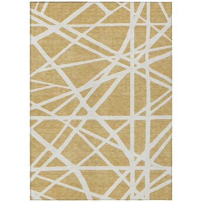LOOMLAN Rugs Zephina Gold Washable Indoor-Outdoor Rug