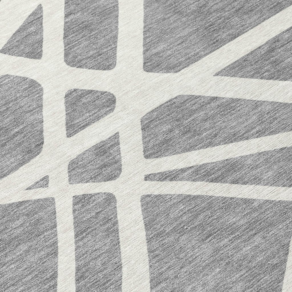LOOMLAN Rugs Zephina Gray Washable Indoor-Outdoor Rug