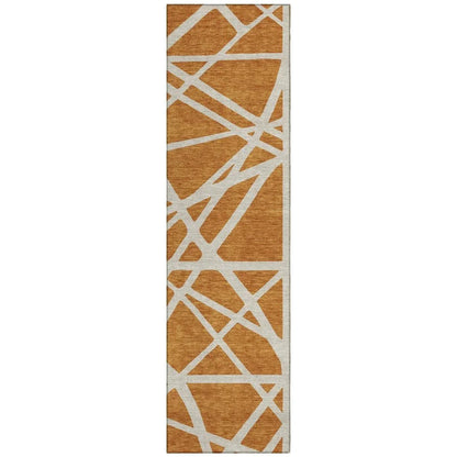 LOOMLAN Rugs Zephina Orange Washable Indoor-Outdoor Rug