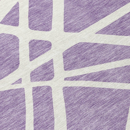 Zephina Purple Washable Indoor - Outdoor Rug - LOOMLAN - LOOMLAN Rugs - Outdoor Rugs