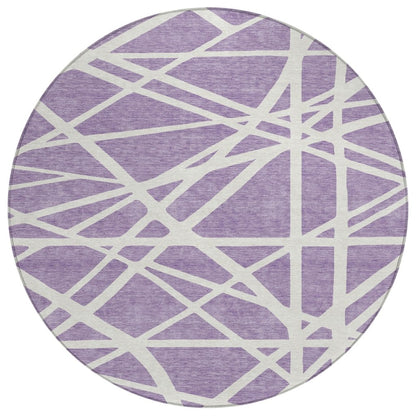 Zephina Purple Washable Indoor - Outdoor Rug - LOOMLAN - LOOMLAN Rugs - Outdoor Rugs