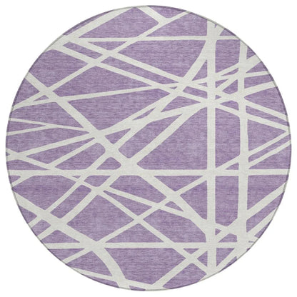 Zephina Purple Washable Indoor-Outdoor Rug