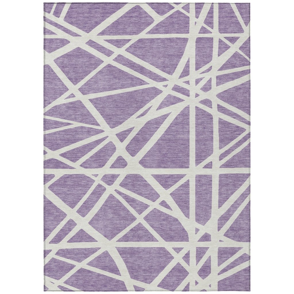 Zephina Purple Washable Indoor - Outdoor Rug - LOOMLAN - LOOMLAN Rugs - Outdoor Rugs