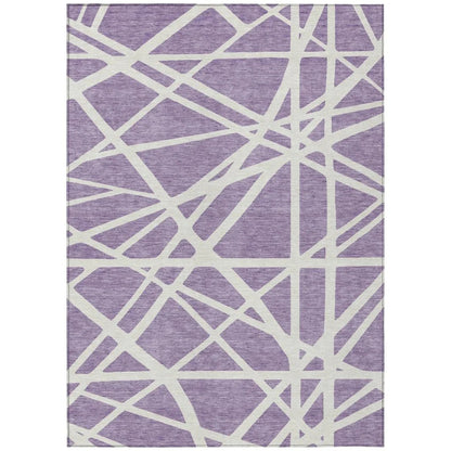 Zephina Purple Washable Indoor-Outdoor Rug