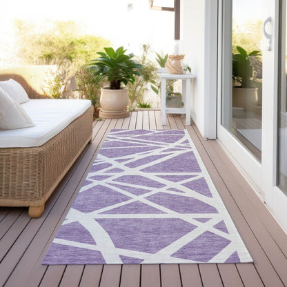 Zephina Purple Washable Indoor - Outdoor Rug - LOOMLAN - LOOMLAN Rugs - Outdoor Rugs